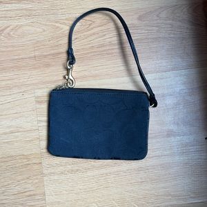 Black coach wristlet